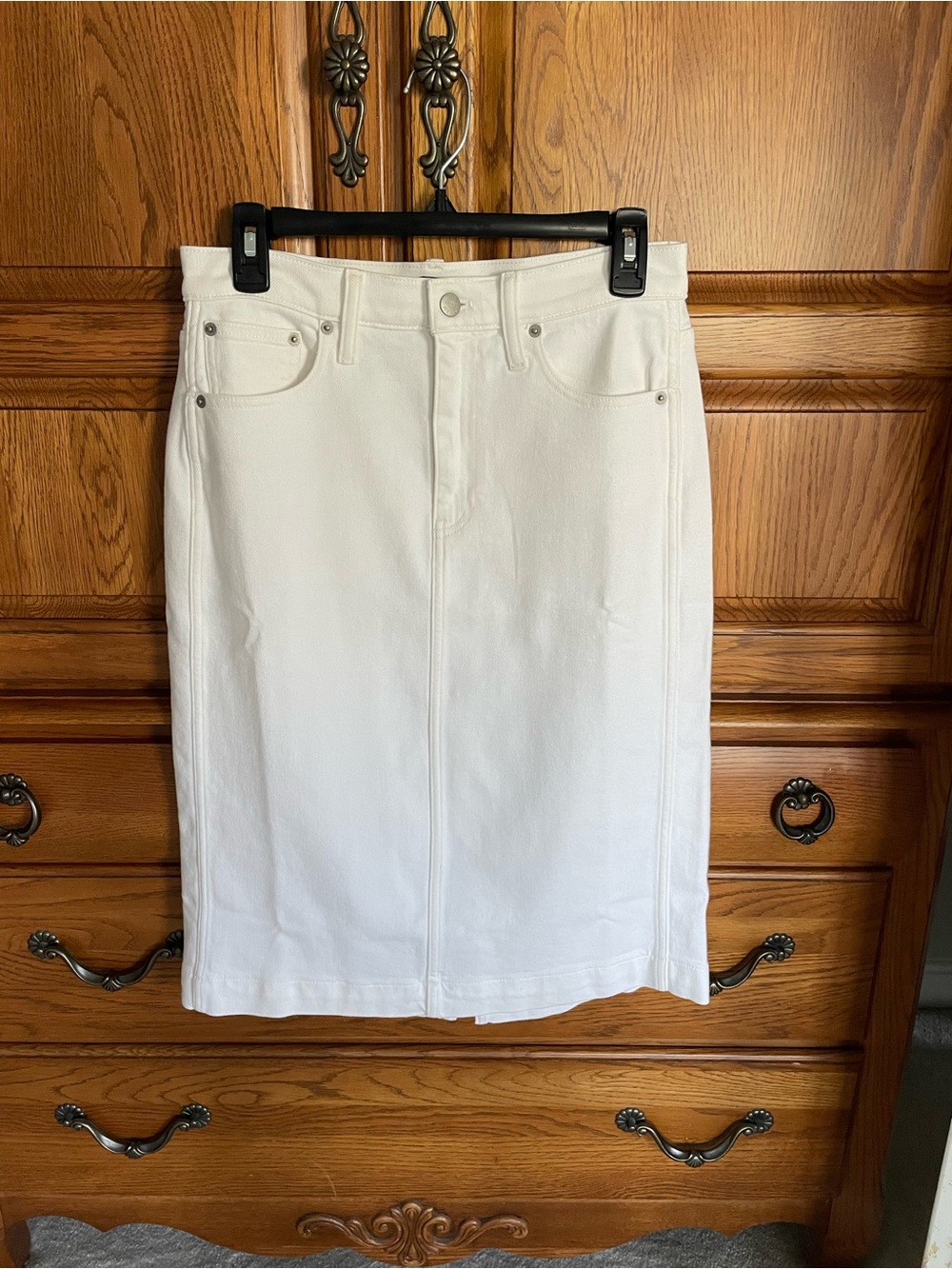 J.CREW White Denim Skirt